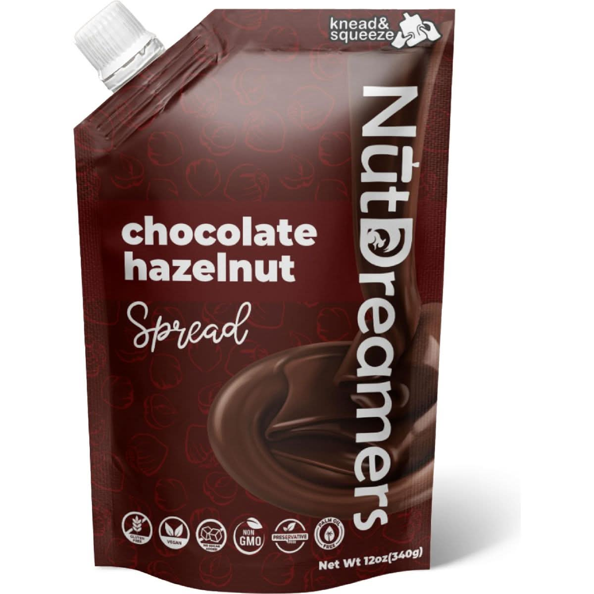 Nut Dreamers Chocolate Hazelnut Spread Chocolate Spread for Pancakes Yogurt or Smoothies Hazelnut Spread KetoFriendly Vegan GlutenFree NonGMO SugarFree 12oz