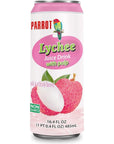 Parrot Brand Lychee Juice Drink with Pulp 16.4 fl. oz.（Pack of 12）