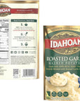 Instant Mashed Potatoes Bundled by Prendere Includes Four Packs of Idahoan Mashed Potatoes 4 Oz each Roasted Garlic Buttery Homestyle Loaded Baked Buttery Golden and a Prendere Measuring Spoon