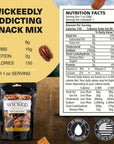 Wicked Mix Snack Mix with Mixed Nuts Sweet and Salty Trail Mix Snack Packs with Almonds Cashews Pretzels Pecans  Healthy Snacks Zero Trans Fat Original Mix Pack of 3