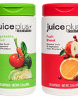 Juice Plus Fruit and Vegetable Blend for Solid Nutritional Foundation  Boost Familys Health with 20 Fruits  Veggies Plus Plant Nutrients  Prepacked 2 bottles 60 servings of fruit 60 of Veg