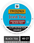 Twinings Iced Tea Unsweetened Black Tea KCup Pods for Keurig Caffeinated Refreshing Smooth Black Tea 24 Count Pack of 2