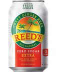 Reeds Zero Sugar Extra Ginger Beer  24 Pack Glass