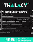 Thalacy 1200MG Beta Ecdysterone Supplement, 98% Maximum Purity Ecdysterone Supplements for Lean Muscle Mass, Athletic Performance & Strength, 60 Capsules