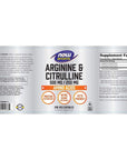 NOW Sports Nutrition, Arginine & Citrulline 500 mg/ 250 mg, Amino Acids, 240 Veg Capsules