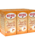 Red Rose Sweet Temptations Dessert Tea Caramel Apple Pie Zero Carbs Zero Sugar Bursting with Flavor CaffeineFree Delicious Beverage Herbal Tea 18 Count Pack of 6 Fruit Naturally Flavored Black Tea