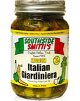 SOUTHSIDE SMITTIS  ITALIAN STYLE GIARDINIERA  MEDIUM  16 oz  Best Chicago Style Giardiniera Peppers  Original Southside Recipe