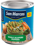 San Marcos Whole Jalapenos 6 Lb 97 oz Carefully handpicked Whole Jalapeños Peppers