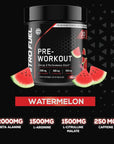 Pre Workout Powder with Beta-Alanine and Caffeine for Sustained Energy & Performance, L-Citrulline for Muscle Pumps - Nature's Preworkout Supplement for Men & Women, Watermelon Flavor - 30 Servings