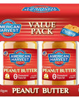 American Harvest Peanut Butter Creamy Classic 510g Pack of 2