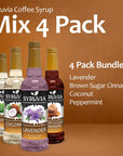 Syruvia Coffee Syrup Variety Pack Lavender Coconut Peppermint and Brown Sugar Cinnamon  GlutenFree Kosher 254 fl oz Bottles  Elevate Your Coffee Experience