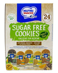 Nutrisnacks Sugar Free Cookies 24 units Variety Pack, 5 natural flavors, 0 gr of Sugar, sweetened with stevia, with whole grain cereals, dietary fiber and prebiotics.