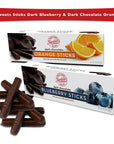 Sweets Candy Dark Chocolate Orange Sticks and Blueberry Sticks 2 Pack Dark Chocolate Covered Blueberries Sticks Chocolate Covered Orange Jelly Sticks Chocolate Sticks Orange Sticks Candy