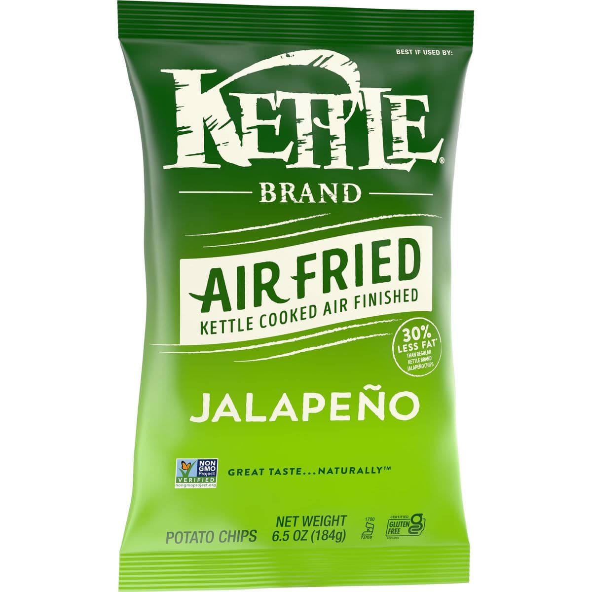 Kettle Brand Potato Chips Air Fried Jalapeño Kettle Chips 65 Oz Bag