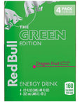 Red Bull Green Edition Dragon Fruit Energy Drink - 12 Fl Oz - 4 Cans