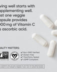 Sports Research High Potency Vitamin C Supplement - Vegan Veggie Capsules for Antioxidant Activity & Immune Support - Non-GMO Verified & Gluten Free - Ascorbic Acid Vitamin C 1000mg, 240 Count