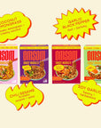 Saucy Premium Noodle Variety Pack by Omsom Noodles with Asian Inspired Flavors Soy Garlic Chili Sesame Coconut Lemongrass Curry  Garlic Black Pepper No Preservatives 10 Pack