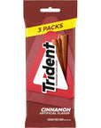 Trident Cinnamon Sugar Free Gum 3 Packs of 14 Pieces 42 Total Pieces