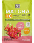 SEN CHA Naturals Dragonfruit Green Tea  C Effervescent Drink Mix with 200 Vitamin C Japanese Matcha Powder Acerola Cherry Coconut Water Powder Orange Peel Turmeric  Ginger Pack of 10