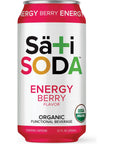 Sati Soda  Organic  Functional 12 Pack  4045 Calories Only 9 Grams of Organic Cane Sugar AllNatural Ingredients with Benefits