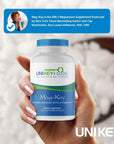 UNI KEY Health Mag-Key | Full Spectrum Magnesium Supplement | 20 mg Vitamin B-6 and 200 mg Magnesium (Glycinate, Chelate, Malate, Orotate, & Taurinate) | 60 Servings