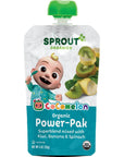 Sprout Organic Baby Food, Stage 4 Toddler Pouches, Kiwi Banana & Spinach Power Pak, Purees, 4 Ounce, Pack of 12