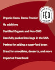 FGO Organic FreezeDried Camu Powder From Brazil 7oz Packaging May Vary Pack of 1