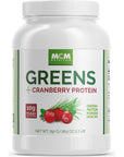 MCM Nutrition Plant-Based Protein Powder - Non-Dairy, No-Gluten, with Antioxidants (1.7 LB) - Delicious Protein, Plant-Based and Low Carb - Nutrient-Rich Cranberry/Pea Protein (25 Servings)