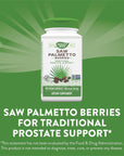 Nature's Way Saw Palmetto Berries, Traditional Prostate Health Support* for Men, 585mg, 180 Capsules