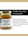 Truffletopia  Porcini and White Truffle Cream  Real Truffles use in Pasta Sauce Pizza Sauce Marinade Seasoning  Vegan Gluten Free Keto Food  28 Oz Each Pack of 2