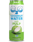 C2O Pure Coconut Water with Pulp  Plant Based  NonGMO  No Added Sugar  Essential Electrolytes  175 FL OZ Pack of 12