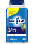 One A Day Men’s Multivitamin Gummies, Multivitamin for Men with Vitamin A, C, D, E, Calcium & More To Support Healthy Muscle Function, Gummies, 230 Count