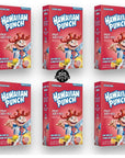 Hawaiian Punch SugarFree Juicy Red Powdered Drink Mix 6 Count of 8 packets each for Total 48 Sticks bundle packaged by DElite Box