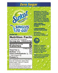 Sunkist Lemon Lime Singles to go drink mix ~ 3 pack