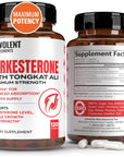 Turkesterone 8,000mg [Highest Purity] + BioPerine® for High Absorption Supplement with Tongkat Ali - Increase Stamina, Lean Muscle Growth & Recovery, Boosts Drive 3rd Party Tested 2 Months Supply