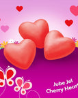 Brachs Jube Jel Cherry Hearts Valentines Day Candy Classic Cherry Flavored Heart Candy for Valentines Day Heart Shaped Red Gummy Candy 12 oz Bag