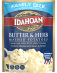 Idahoan Butter  Herb Mashed Potatoes Family Size 8 oz Pack of 8