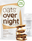 Oats Overnight Smores  Overnight Oats with 22g Protein High Fiber Breakfast Protein Shake  Gluten Free Oatmeal Non GMO High Protein Oatmeal 28 oz per meal 8 Pack  BlenderBottle