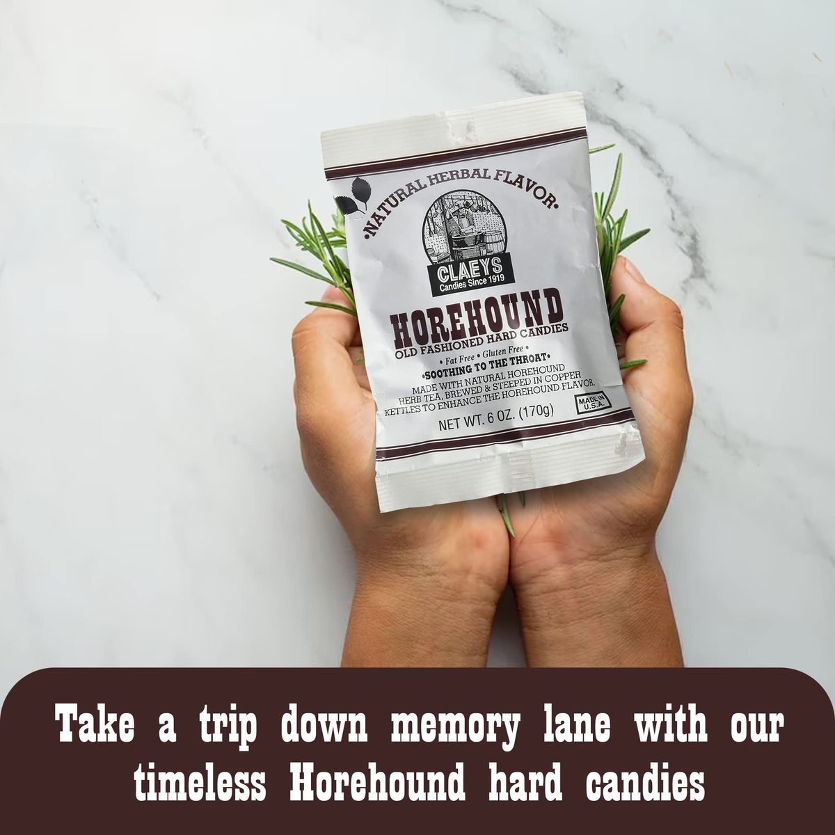 Claeys Horehound Hard Candy 6 oz Pack of 3