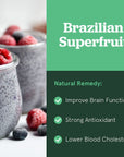 Sun Bay Foods Acai Berry Powder from Brazil  4 oz Bag of Organic NonGMO Vegan FreezeDried Acai Powder from Brazil  Free of Gluten Dairy and Soy