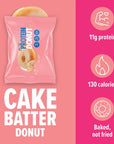 Wow Protein Donuts High Protein Snacks Low Carb Low Calorie  Low Sugar Healthy Snack with 11g of Protein Cake Batter 4 Pack