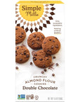 Simple Mills Almond Flour Crunchy Cookies, Double Chocolate Chip - Gluten Free, Vegan, Healthy Snacks, Made with Organic Coconut Oil, 5.5 Ounce (Pack of 1)