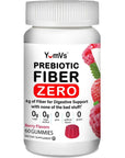 Prebiotic Fiber Zero Gummies by YumVs | Keto Friendly Sugar Free Supplement for Women & Men | 4 g Fiber for Digestive Support | Natural Berry Flavor Chewables-60 Count