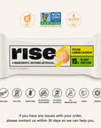 Rise Pea Protein Bar  Vegan Lemon Cashew  Breakfast Bar  Protein Snack 15g Protein Just 3 Whole Food Ingredients NonGMO GlutenFree Soy Free