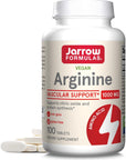 Jarrow Formulas Arginine 1000 mg - 100 Tablets - Supports Nitric Oxide & Protein Synthesis - Dietary Supplement Supports Tissue Repair - Men’s Health Formula - Up to 100 Servings