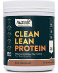 Nuzest - Pea Protein Powder - Clean Lean Protein, Premium Vegan Plant Based Protein Powder, Dairy Free, Gluten Free, GMO Free, Protein Shake, Rich Chocolate, 20 Servings, 1.1 lb