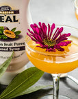 Reàl Infused Exotics Simply Squeeze 4 Pack Passion Fruit Puree Infused Syrup 169oz Bottle for Mixologists Chefs Cooks