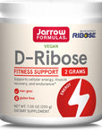 Jarrow Formulas D-Ribose Powder - 200g - Dietary Supplement Supports Muscle Recovery, Energy & Endurance - 100% Pure - Vegan - Non-GMO - Approx. 90 Servings