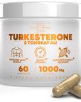 Peak Revival-X Turkesterone & Tongkat Ali 1000mg Supplement - 500mg Ajuga Turkestanica Per Serving Increase Stamina, Lean Muscle Growth & Recovery - Third Party Tested & Made in The USA (60 Capsules)